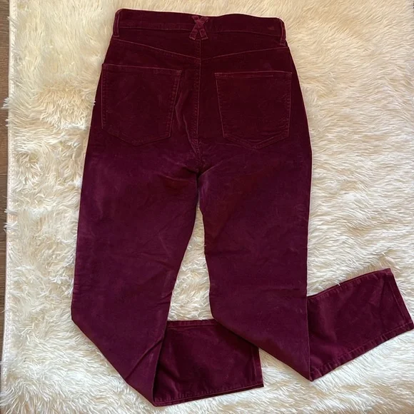 Express Skinny Dark Purple / Maroon Velvet feel Pants - Picture 4 of 4